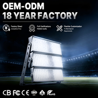Projecteurs LED de stade super lumineux 1000W à intensité variable, 160-180LM/W, extérieur, 90-305V, pour terrains de sport