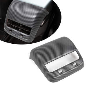 Couvre-ventilations en carbone mat pour Tesla Model 3 & Model Y, garniture de ventilation centrale arrière pour accessoires Tesla - Product Image 1