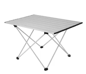 Commercio all'ingrosso all'aperto ultraleggero in lega di alluminio tavolo da campeggio portatile pieghevole picnic per il tempo libero spiaggia di guida tour tavolo da picnic