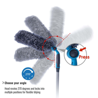 Masthome Fournitures de nettoyage pour la maison, plumeau flexible en chenille incurvé, plumeau de nettoyage pour voiture, plumeau en microfibre