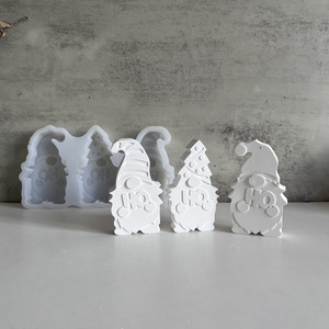 Christmas Dwarf Silicone <b>Mold</b> 3Pc Set For Plaster Epoxy <b>Candle</b> Making Craft Tools - Product Image 1
