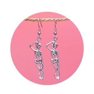 Alliage de Zinc tibétain argent Halloween squelette fantôme main balancent boucles d'oreilles à la main bijoux à bricoler soi-même cadeaux - Product Image 1