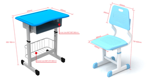 Muebles de aula universitarios de metal personalizables, escritorio y silla para niños como solución para estudiantes - Product Image 6