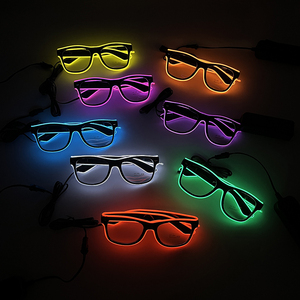 <span class=keywords><strong>Occhiali</strong></span> Luminosi alla Moda per le Feste, <span class=keywords><strong>Occhiali</strong></span> LED al Neon Verde Lime con Cavo EL per Decorazioni Natalizie e di Halloween - Product Image 6