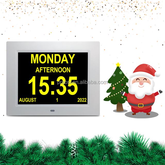 Large Display Digital Calendar Day Clock for Seniors Elderly Alzheimer Dementia Memory Loss Easy Readout Remote Electronic