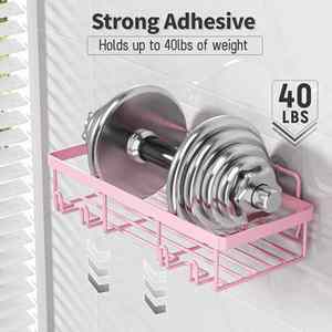 5 Pack Shower Caddy Organizer No Drilling Bathroom Rack Shelf <b>for</b> Wall Staorge <b>Basket</b> - Product Image 5