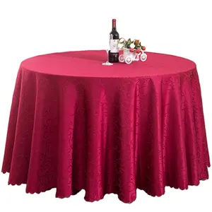 Jacquard Christmas Tablecloth Polyester Customized Fall Decor Thanksgiving Round Skirt Table Cover Plain Round Table Cloth