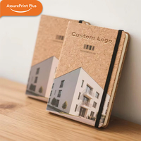 Carnet à spirales en liège naturel personnalisé avec logo, recyclable, éco-responsable, avec élastique, couverture rigide, pour entreprise, mariage, format A5