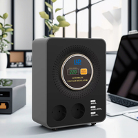 Régulateur de tension automatique monophasé KEBO 600VA noir pour appareils électroménagers, affichage numérique, efficacité 98%, courant alternatif 50/60Hz