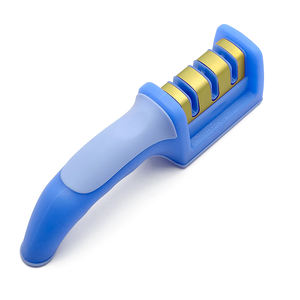 Plastique coloré avec le manuel de poignée de toucher doux d'affûteuse de couteau de point blanc - Product Image 5