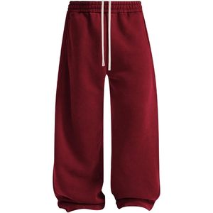Pantalones Deportivos de Forro Polar para Hombre Keepsowing, Pantalones Casuales Holgados de Pierna Recta con Cintura Ajustable con Cordón y Bolsillos Laterales - Product Image 1