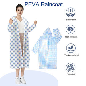 Lluvia EVA de alta calidad para <span class=keywords><strong>mujer</strong></span> para Poncho Polka Dot Classic Simple Rainwear Durable Fashion XL-Size para una sola persona - Product Image 2