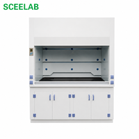 Hotte de laboratoire personnalisée SCEELAB en PP avec prise étanche, design contemporain, pour usage commercial, hospitalier, cosmétique et scolaire