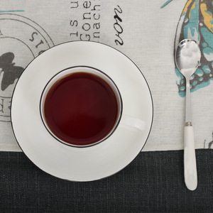 2025 Wholesale Bone China Coffee <b>Cup</b> <b>Saucer</b> Set European Style with Black Line Design Phnom Penh <b>Tea</b> <b>Cup</b> for Back to School - Product Image 5