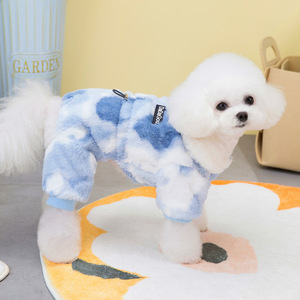 कुत्तों के लिए थोक गर्म बिक्री सांस लेने योग्य पर्यावरण के अनुकूल आधुनिक कपास कोट शीतकालीन क्रिसमस छुट्टी टाई-रंगे प्रिंट - Product Image 4