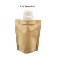 ZHIHE ZHIHE-032 Pochette à bec verseur en papier kraft biodégradable et écologique, imprimée sur mesure, pour aliments, boissons, déchets, shampoing et produits personnels
