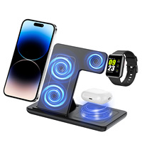 Nuevo Cargador Inalámbrico Vertical 3 en 1, Estación de Carga Multifuncional de Escritorio para Teléfonos y Auriculares; Diseño de Succión Magnética