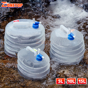 Nouveauté 3L 5 ltr 8L <span class=keywords><strong>10</strong></span> litres 15 l 5 litres seau pliable portable d'eau potable avec robinet et poignée - Product Image 2