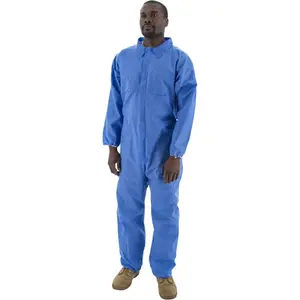 Chống cháy Coverall FR PPE mèo III loại 5/6 không dệt SMS màu xanh dùng một lần Coverall chống cháy