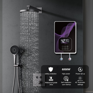 Calentador de agua eléctrico instantáneo sin tanque de 5500W para uso en ducha Calentador de <span class=keywords><strong>baño</strong></span> con Pantalla digital y protección contra sobrecalentamiento - Product Image 2