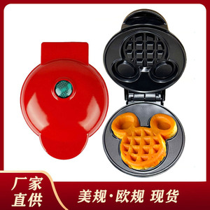 <b>Waffle</b> Maker 220V Double-Sided Heating Non-Stick Red Electric Griddle For Breakfast Dessert Cake Making - Product Image 5