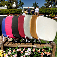 Vente en stock de coussin de chaise Chiavari Phoenix Napoléon, épaisseur 4,5 cm, panneau en mousse PU vinyle avec autocollant en velcro, matériau plastique