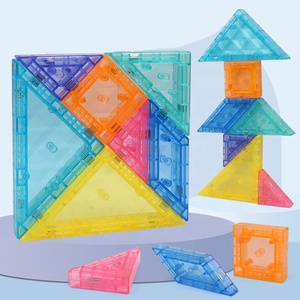 Manufacturer's Hot Sales 3D <strong>Puzzle</strong>-Creative Design Colorful Plastic Magnetic <strong>Tiles</strong> Early Educational Challenge IQ <strong>Tangram</strong> <strong>Puzzle</strong> - Product Image 2