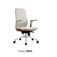 Chaise de bureau ergonomique de direction moderne de haute qualité, en cuir synthétique, hauteur réglable, base chromée, cadre en alliage d'aluminium - Meilleure qualité
