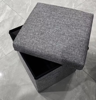 Boîte de rangement pliable carrée 30/38, tabouret de salon, tabouret de canapé en tissu, boîte de rangement pour jouets, pouf de maison, caja de almacenaje