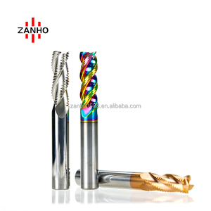 ZANHO haute vitesse carbure monobloc CNC fraise Durable approvisionnement d'usine non revêtu Rouhing fraise en bout pour l'ébauche d'étain - Product Image 1