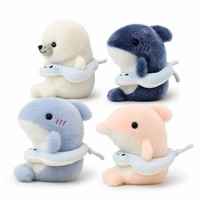 Offre Spéciale : Adorables Bouées de Natation en Peluche Écologiques Imprimées en Letterpress sur le Thème des Animaux Marins – Requin, Dauphin et Phoque Doux – Cadeau Mascotte en Peluche
