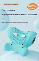 Oreiller de massage cervical sans fil à impulsions électriques EMS avec chaleur et télécommande pour acupuncture du cou