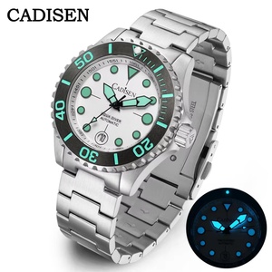 Reloj de Lujo Automático Mecánico de Acero Inoxidable para Hombre CADISEN C8232, Esfera de Cristal de Zafiro, Resistente al Agua 10 Bar, Botón de Presión - Product Image 1