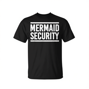 Camiseta Mermaid Security, regalo para lecciones de natación, color negro, para adultos, unisex - Product Image 2