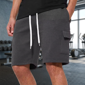 Men's Solid 100% Cotton <b>Cargo</b> Streetwear Shorts with Elastic Waist and Pockets-Streetwear Essentials by - Product Image 3