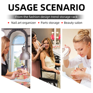 Bandeja de gran capacidad, patines de ruedas, diseño de esmalte de uñas, estante de exhibición para salón de uñas - Product Image 5