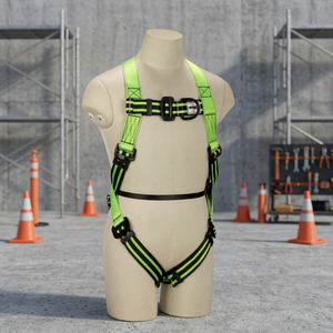 Harnais de sécurité ajustable pour le corps entier, ceinture de protection contre les chutes industrielles, ceinture de taille, de jambe et de poitrine avec anneau en D pour la construction et le sauvetage - Product Image 2