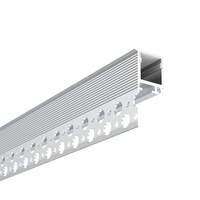 Profilé LED encastré sans cadre en aluminium pour plafond et mur en cloison sèche de 5/8'', éclairage linéaire commercial indirect