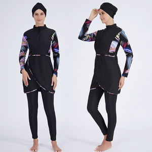 MOTIVE FORCE commerce extérieur nouveau conservateur femmes maillot de bain imprimer épissage femmes pantalons chapeau haut de forme trois ensembles de maillots de bain - Product Image 3