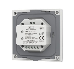 T12-1 Aanraakpaneel <span class=keywords><strong>Dmx</strong></span> Master <span class=keywords><strong>4</strong></span> Zones Kleurtemperatuur Afstandsbediening (100-240vac Ingang) - Product Image 3