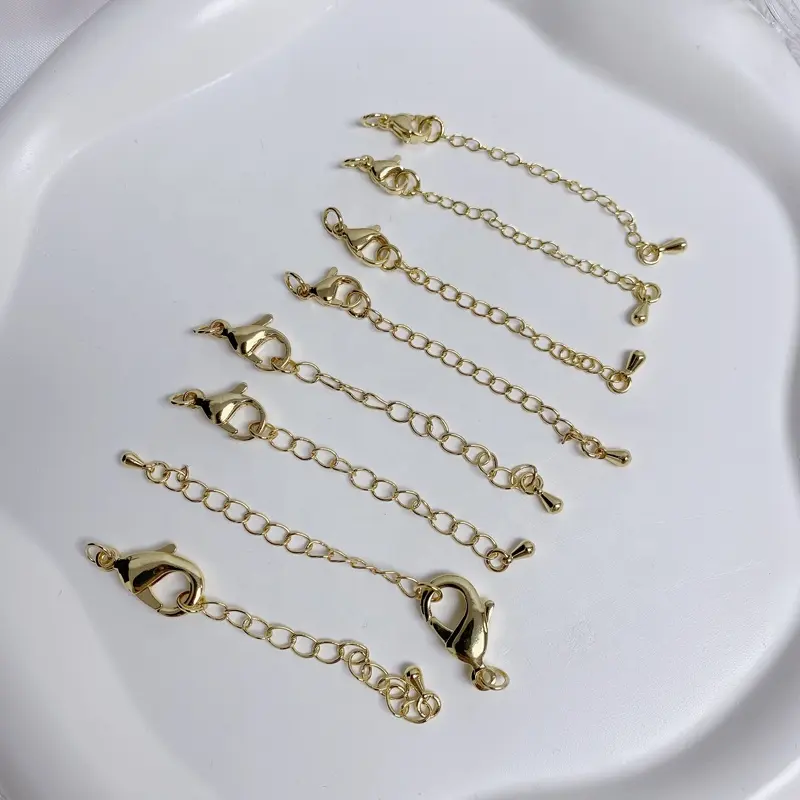 High Quality DIY Accessories Hook Buckle Gold Plated Brass Clip Lobster Clasps Jewelry Making