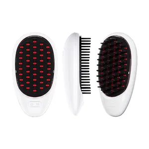 Masseur de tête de massage des cheveux électrique rouge clair bleu clair Vibration Anti-chute de cheveux Peigne de massage du cuir chevelu rechargeable pour la coiffure