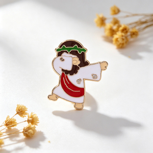 เข็มกลัดเหรียญนักบุญเบเนดิกต์แบบวินเทจ สำหรับสวดมนต์ รูปทรงกลมเคลือบแข็ง ใช้ตกแต่งกระเป๋าเป้ เสื้อผ้า ของที่ระลึก - Product Image 5