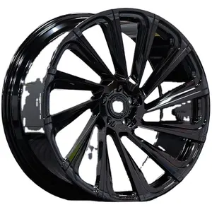 Forged offroad roda mobil penumpang 5 lubang 18 20 22 24 inci hitam dengan velg jendela mesin CNC untuk Land rover