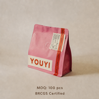 Sacs d'emballage de café personnalisés à faible MOQ avec valve, sachets souples de qualité alimentaire pour le café en vrac, pour la vente au détail