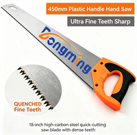 Scie à main avec poignée antidérapante en TPR, scie à main pour couper le bois, dents tranchantes, scie manuelle pour le travail du bois, outil de coupe de jardinage
