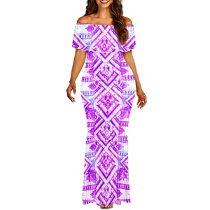 Vestido largo morado estampado sin tirantes para mujer, vestido de fiesta ajustado, vestido de noche elegante con patrón geométrico, vestido de moda para discoteca - Product Image 3