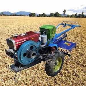 16HP <b>Machine</b> Two Wheel Drive Power Tiller Behind Diesel Engine Agriculture <b>Walking</b> Tractor - Product Image 5