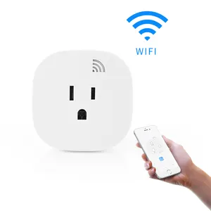 אלחוטי בארה"ב האיחוד האירופי בריטניה Wifi חכם קיר שקע Alexa Wifi שלט רחוק Tuya בית כוח מיני חשמל 10a 220v חכם תקע