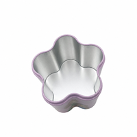 Boîte en métal personnalisée en forme de pétale pour biscuits, qualité alimentaire, emballage de luxe pour biscuits floraux, pour cadeaux de bonbons, vente en gros